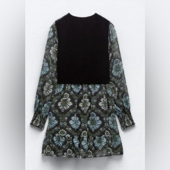 NWT Zara printed dress with vest size Medium - Picture 14 of 16
